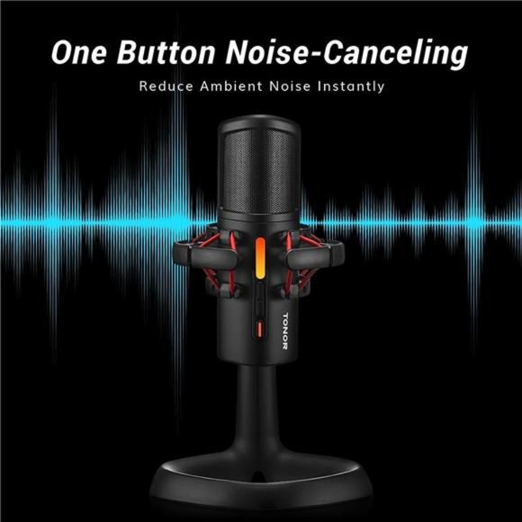 USB Microphone Computer Gaming Condenser Mic, Noise-Canceling Zero Latency - Picture 6 of 6